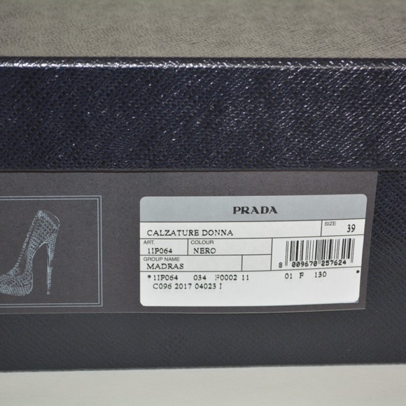 New Authentic Prada Woven Leather Platform Pumps Shoes - Picture 8 of 8